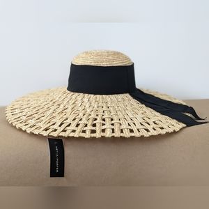 Eugenia Kim Mirabel Grosgrain-Trimmed Woven Straw Hat